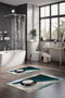 Mijölnir CT-5095 Juego de Alfombrillas de Baño 2 Piezas Poliéster Antibacteriano Antideslizante Lavable a Máquina 40x60cm y 60x100cm